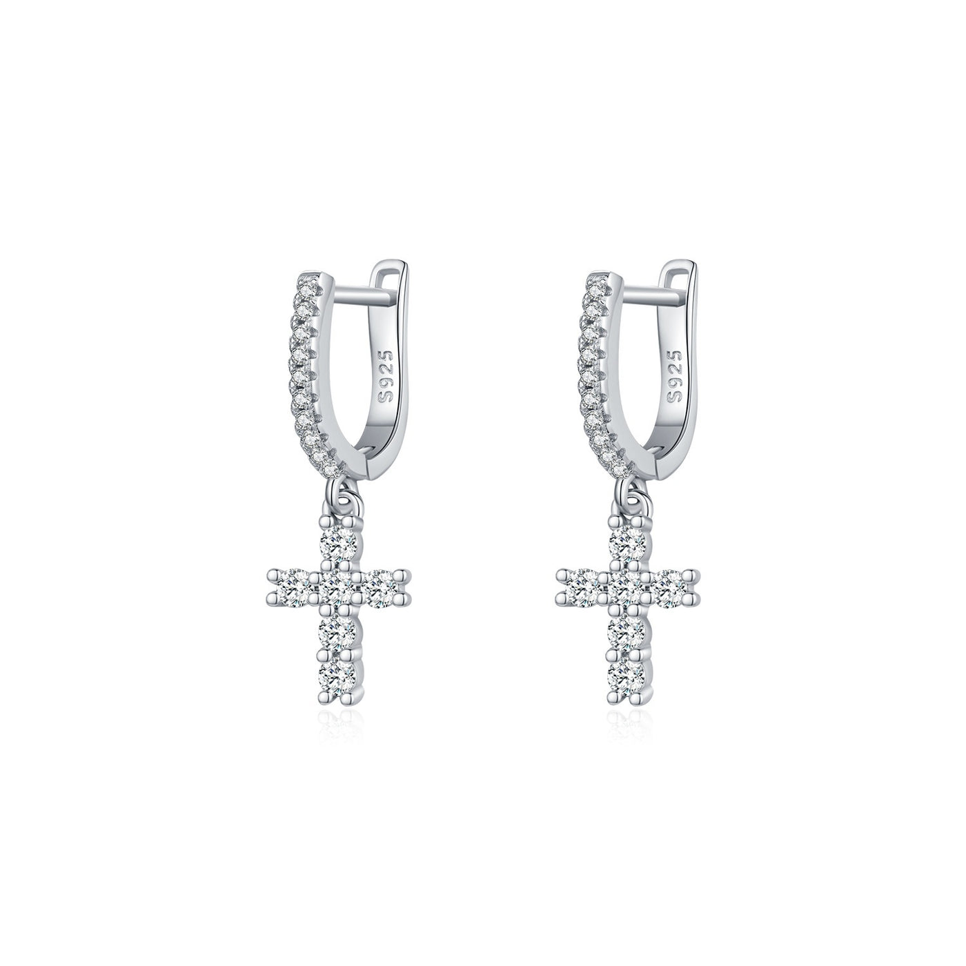 Sterling SilvÖrhängen i Sterling Silver med Korser Cross Earrings