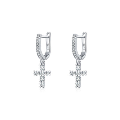 Sterling SilvÖrhängen i Sterling Silver med Korser Cross Earrings