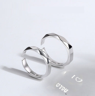 S925 Sterling Silver Ring med Dold Kärleksdesign